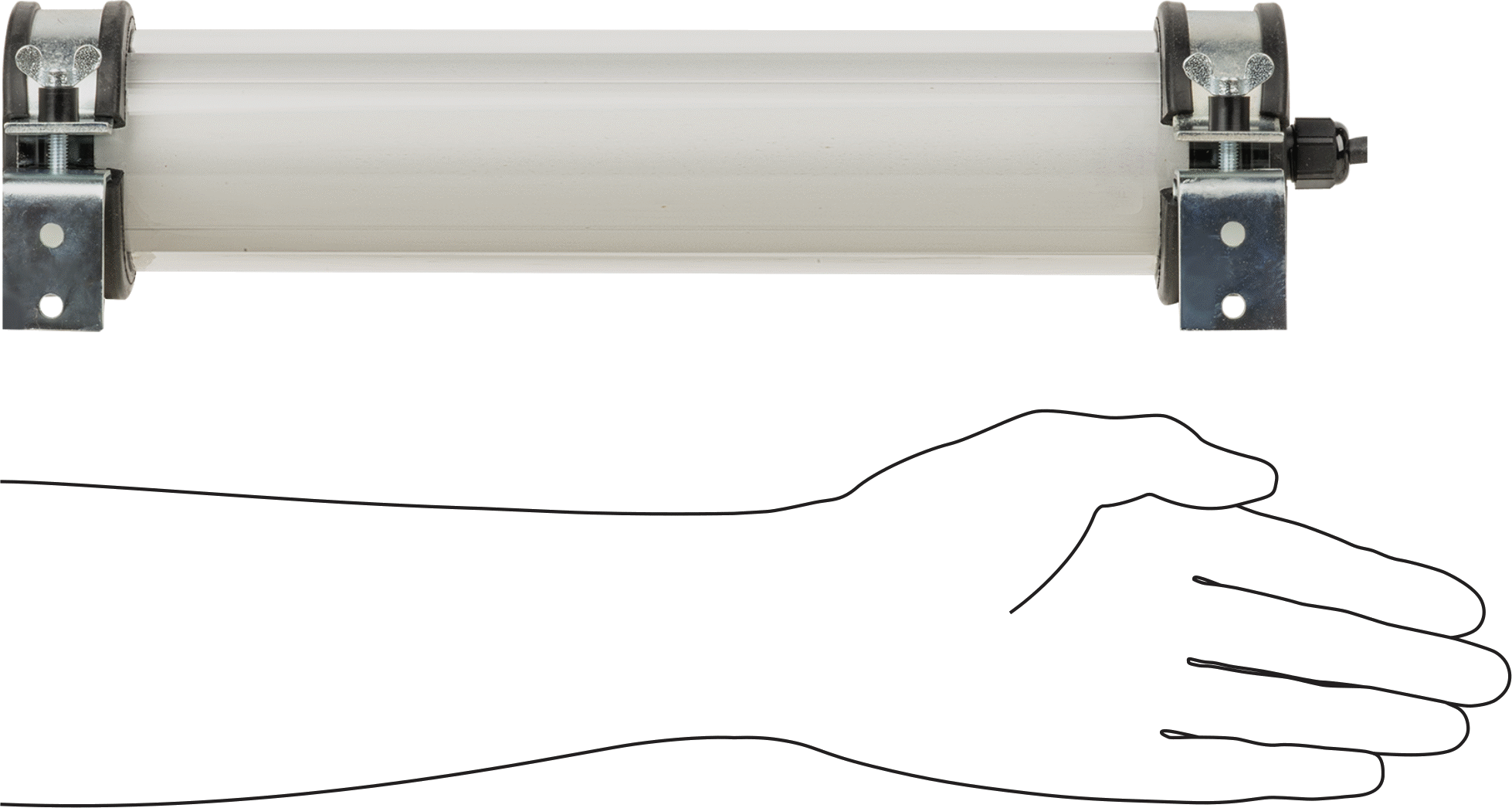 Kolay Yenileme Makine Işığı, Dahili LED ile, 120V AC ila 277V AC, 950 Lumens