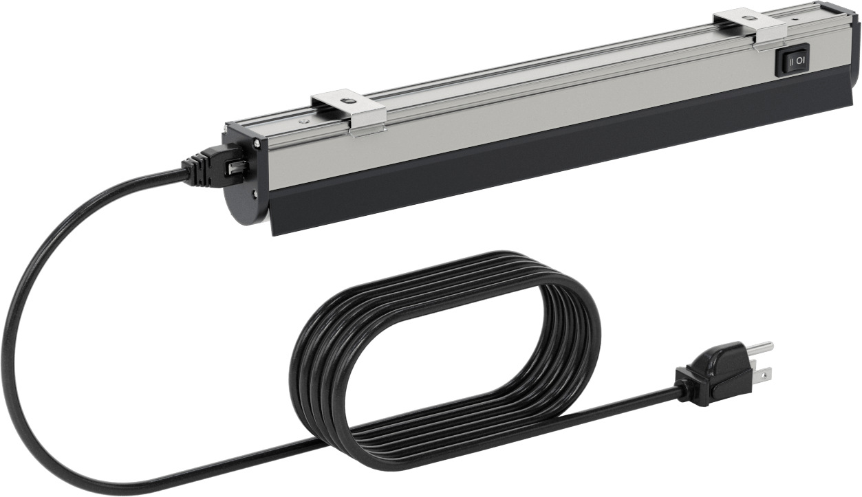 İş İstasyonu Şerit Işığı, Göz Koruyucu, 120-240V AC, 14,5" Toplam Uzunluk, 750 Lumens