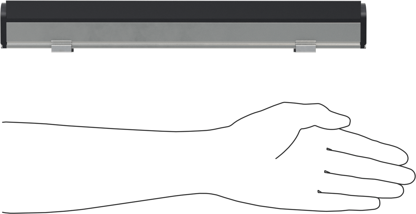 İş İstasyonu Şerit Işığı, Göz Koruyucu, 120-240V AC, 14,5" Toplam Uzunluk, 750 Lumens