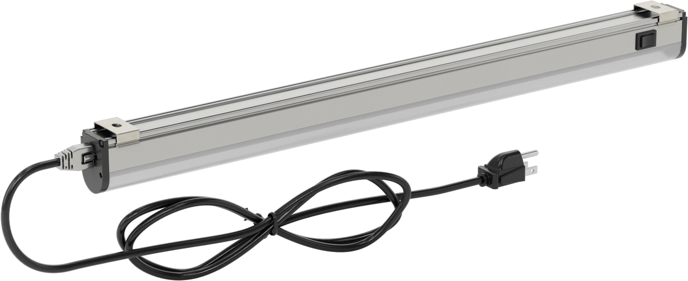 İş İstasyonu Şerit Işığı, 120-240V AC, 22-3/4" Toplam Uzunluk, 1500 Lumens