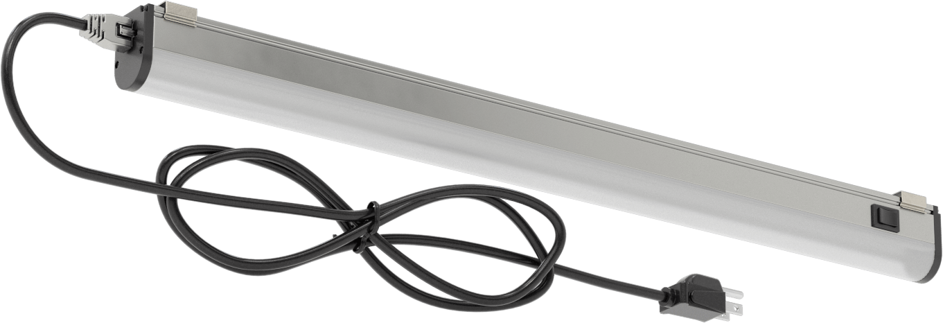 İş İstasyonu Şerit Işığı, 120-240V AC, 22-3/4" Toplam Uzunluk, 1500 Lumens