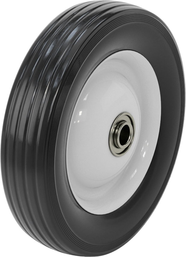 Bilyalı Rulmanlı İçi Boş Dişli Patlamayan Tekerlek, Merkez Montajlı Hub, 8“ Çap x 1-3/4” Genişlik, 110 lb. Kapasite