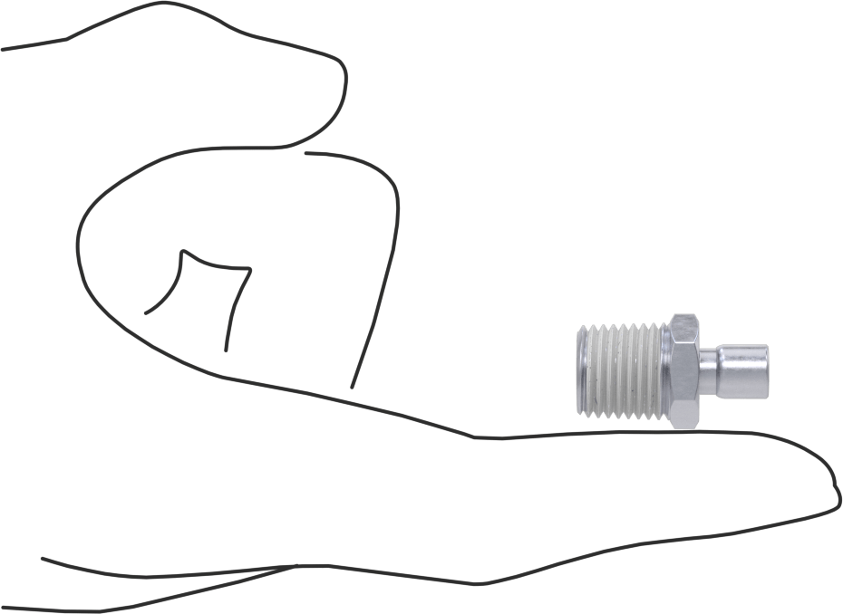Nikel Kaplı Pirinç Bas-Bağlan Tüp Bağlantı Elemanı, Serbest bırakma manşonlu adaptör, 1/8" Boru Dış Çapı, 1/4 NPT Erkek