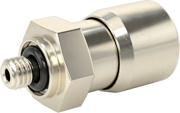 Nikel Kaplı Pirinç Bas-Bağlan Tüp Bağlantı Elemanı, Hava için, 5/32" Dış Çaplı Boru için Adaptör, M3 x 0,5 mm Erkek