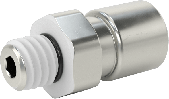 Nikel Kaplı Pirinç Bas-Bağlan Tüp Bağlantı Elemanı, Hava için, 1/8" Dış Çaplı Boru için Adaptör, M5 x 0,8 mm Erkek