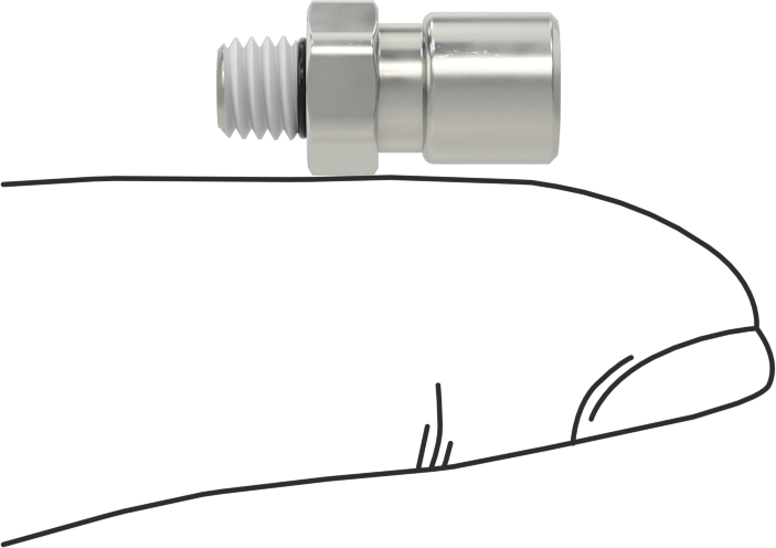 Nikel Kaplı Pirinç Bas-Bağlan Tüp Bağlantı Elemanı, Hava için, 1/8" Dış Çaplı Boru için Adaptör, M5 x 0,8 mm Erkek
