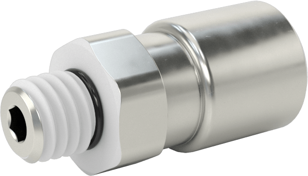 Nikel Kaplı Pirinç Bas-Bağlan Tüp Bağlantı Elemanı, Hava için, 5/32" Dış Çaplı Boru için Adaptör, M5 x 0,8 mm Erkek