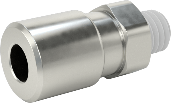 Nikel Kaplı Pirinç Bas-Bağlan Tüp Bağlantı Elemanı, Hava için, 5/32" Dış Çaplı Boru için Adaptör, M5 x 0,8 mm Erkek