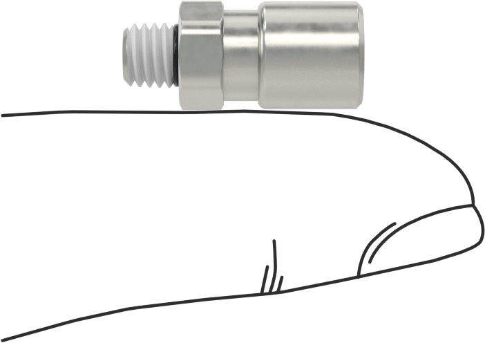 Nikel Kaplı Pirinç Bas-Bağlan Tüp Bağlantı Elemanı, Hava için, 5/32" Dış Çaplı Boru için Adaptör, M5 x 0,8 mm Erkek