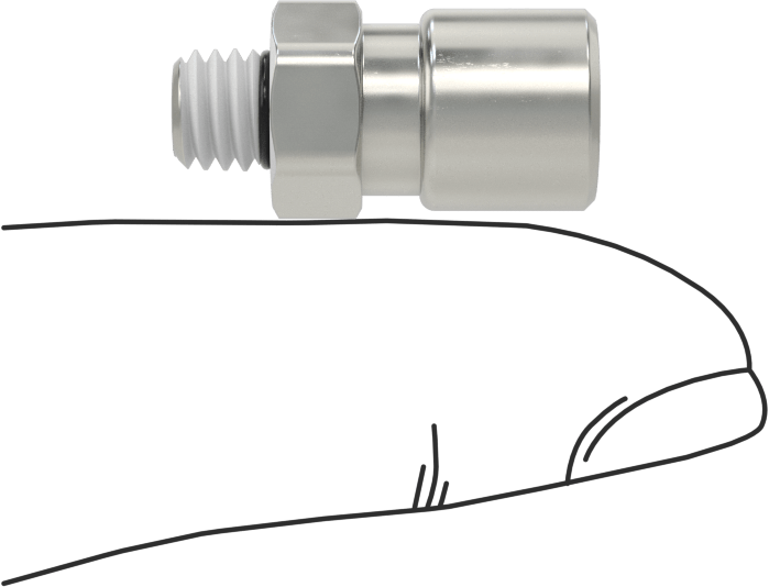 Nikel Kaplı Pirinç Bas-Bağlan Tüp Bağlantı Elemanı, Hava için, 3/16" Boru Dış Çapı için Adaptör, M6 x 1 mm Erkek