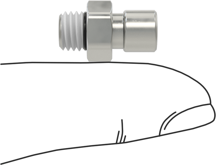Nikel Kaplı Pirinç Bas-Bağlan Tüp Bağlantı Elemanı, Hava için, 1/8" Dış Çaplı Boru için Adaptör, M7 x 1 mm Erkek