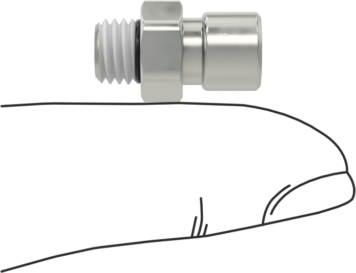Nikel Kaplı Pirinç Bas-Bağlan Tüp Bağlantı Elemanı, Hava için, 5/32" Dış Çaplı Boru için Adaptör, M7 x 1 mm Erkek