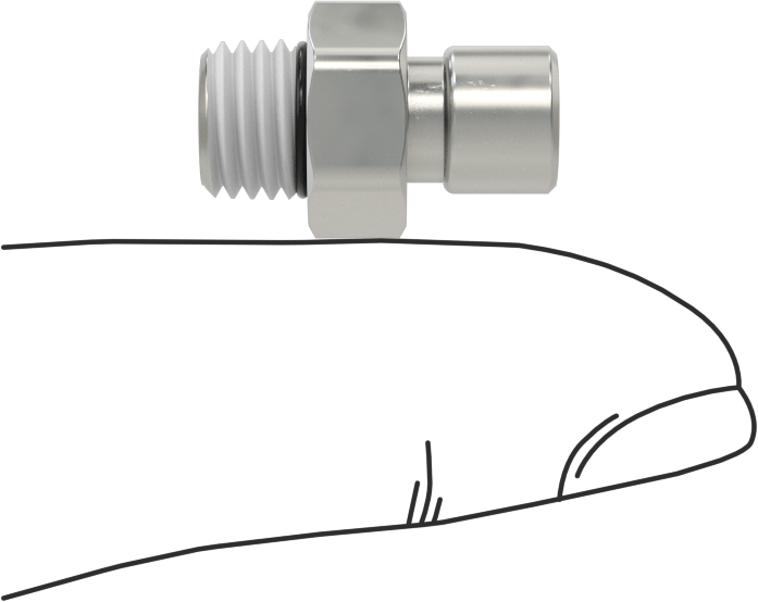Nikel Kaplı Pirinç Bas-Bağlan Tüp Bağlantı Elemanı, Hava için, 1/8" Dış Çaplı Boru için Adaptör, M8 x 1 mm Erkek