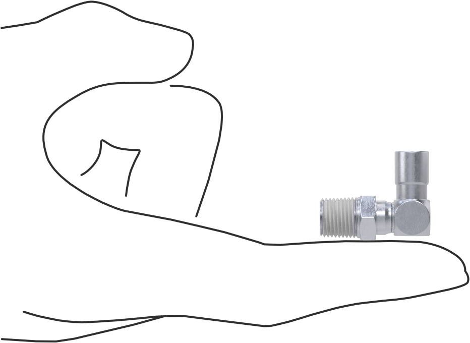 Nikel Kaplı Pirinç Bas-Bağlan Tüp Bağlantı Elemanı, Dirsek, Serbest Bırakma Kılıfı, 5/32" Boru Dış Çapı için, 1/8 NPT Erkek