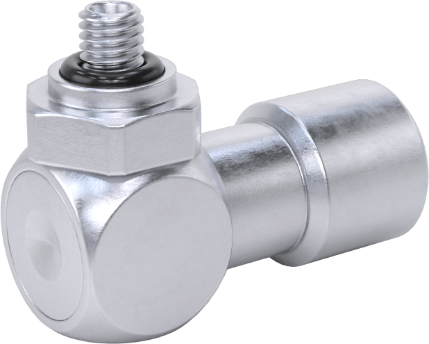 Nikel Kaplı Pirinç Bas-Bağlan Tüp Bağlantı Elemanı, Hava için, 5/32" Dış Çaplı Boru için Dirsek, M3 x 0,5 mm Erkek