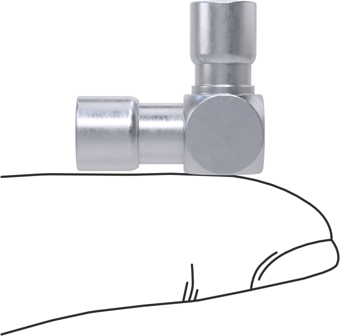 Nikel Kaplı Pirinç Bas-Bağlan Tüp Bağlantı Elemanı, Hava için, 1/8" x 4 mm Dış Çaplı Boru için 90 Derece Dirsek Adaptörü