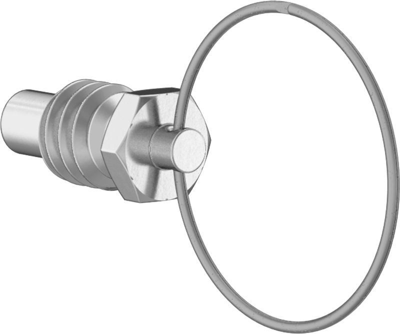 Çelik Halka Tutamaklı Geri Çekilebilir Yaylı Piston, 1/4"-20 Diş, 0,5-2 lb. Burun Kuvveti