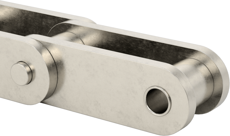 Korozyona Dayanıklı Düz Kenarlı Makaralı Zincir, ANSI Numarası C2060H-SS, 1-1/2" Adım