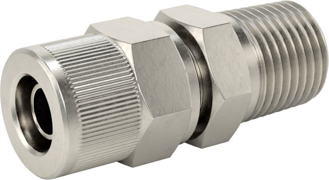Hava için Vidalı Somunlu Dikenli Boru Bağlantı Elemanı, 1/4" Boru İç Çapı x 1/8 NPT Erkek için Düz Adaptör