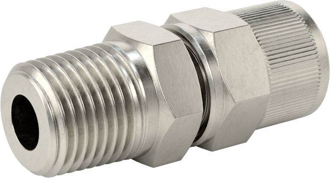 Hava için Vidalı Somunlu Dikenli Boru Bağlantı Elemanı, 1/4" Boru İç Çapı x 1/8 NPT Erkek için Düz Adaptör
