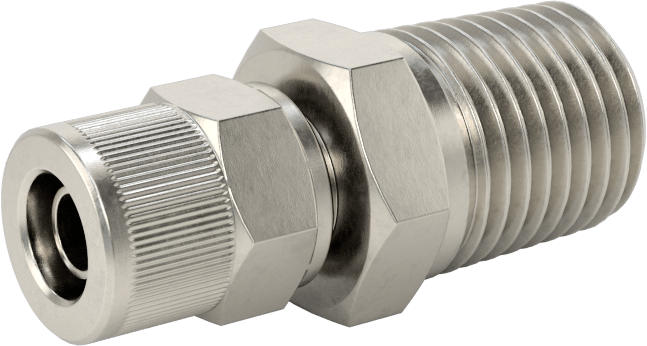 Hava için Vidalı Somunlu Dikenli Boru Bağlantı Elemanı, 1/4" Boru İç Çapı x 1/4 NPT Erkek için Düz Adaptör