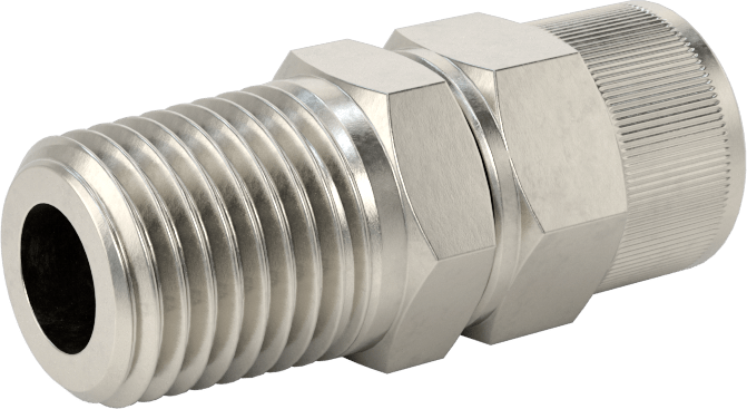 Hava için Vidalı Somunlu Dikenli Boru Bağlantı Elemanı, 11/32" Boru İç Çapı x 1/4 NPT Erkek için Düz Adaptör