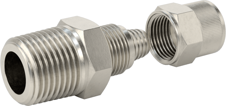 Hava için Vidalı Somunlu Dikenli Boru Bağlantı Elemanı, 11/32" Boru İç Çapı x 3/8 NPT Erkek için Düz Adaptör