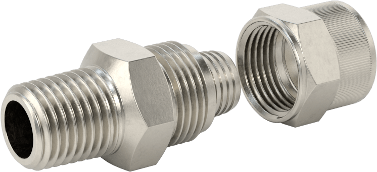Hava için Vidalı Somunlu Dikenli Boru Bağlantı Elemanı, 7/16" Boru İç Çapı x 1/4 NPT Erkek için Düz Adaptör