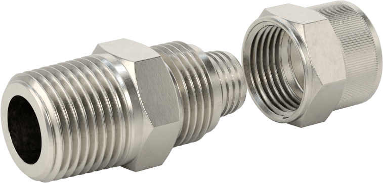 Hava için Vidalı Somunlu Dikenli Boru Bağlantı Elemanı, 7/16" Boru İç Çapı x 3/8 NPT Erkek için Düz Adaptör