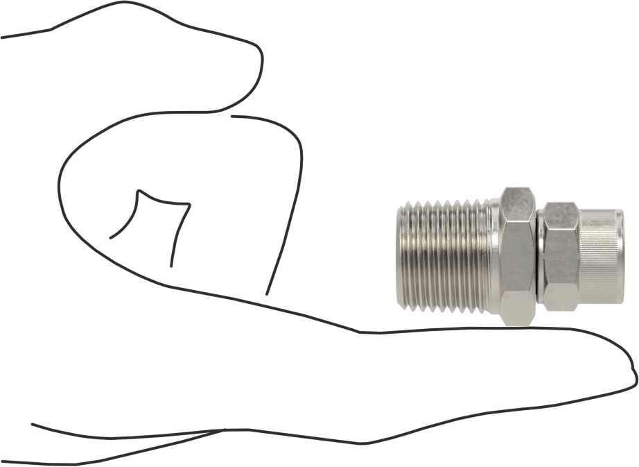 Hava için Vidalı Somunlu Dikenli Boru Bağlantı Elemanı, 7/16" İç Çaplı Boru x 1/2 NPT Erkek için Düz Adaptör