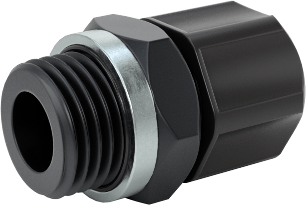 Hava için Vidalı Somunlu Dikenli Boru Bağlantı Elemanı, 8 mm Boru İç Çapı x 1/4 BSPP Erkek için Düz Adaptör