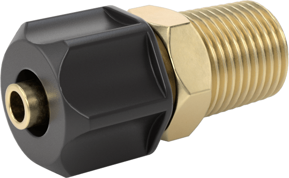 Hava için Vidalı Somunlu Dikenli Boru Bağlantı Elemanı, 4 mm Boru İç Çapı x 1/8 NPT Erkek için Düz Adaptör
