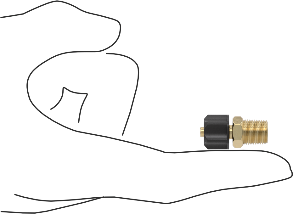 Hava için Vidalı Somunlu Dikenli Boru Bağlantı Elemanı, 4 mm Boru İç Çapı x 1/8 NPT Erkek için Düz Adaptör