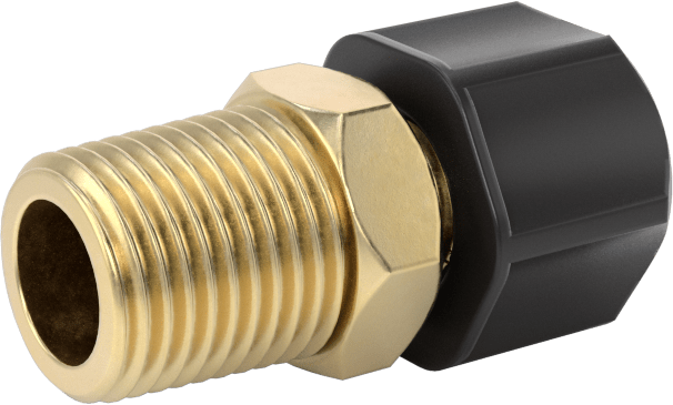 Hava için Vidalı Somunlu Dikenli Boru Bağlantı Elemanı, 4 mm Boru İç Çapı x 1/8 NPT Erkek için Düz Adaptör