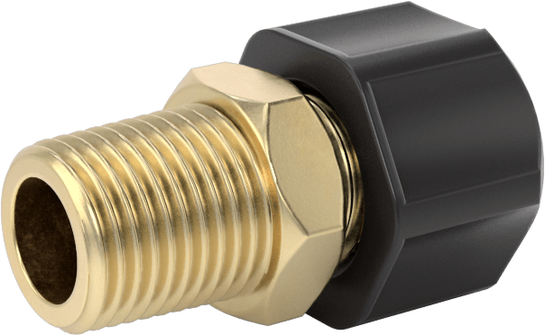 Hava için Vidalı Somunlu Dikenli Boru Bağlantı Elemanı, 6 mm Boru İç Çapı x 1/8 NPT Erkek için Düz Adaptör