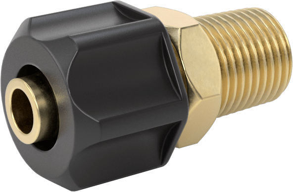 Hava için Vidalı Somunlu Dikenli Boru Bağlantı Elemanı, 6 mm Boru İç Çapı x 1/8 NPT Erkek için Düz Adaptör