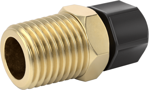 Hava için Vidalı Somunlu Dikenli Boru Bağlantı Elemanı, 4 mm Boru İç Çapı x 1/4 NPT Erkek için Düz Adaptör