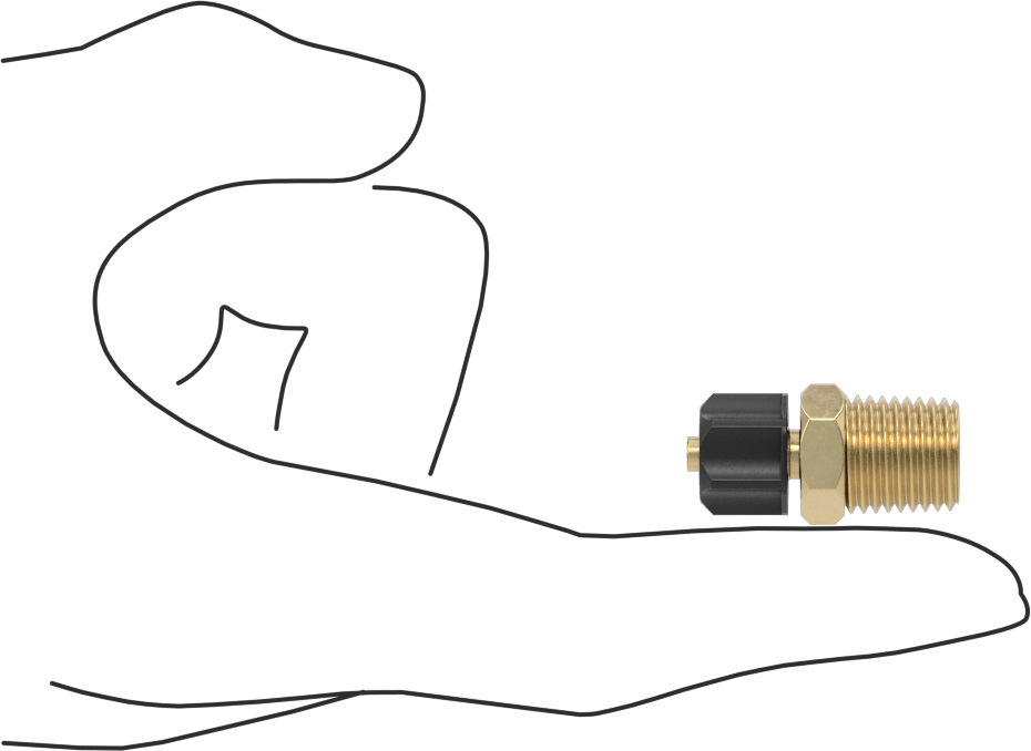 Hava için Vidalı Somunlu Dikenli Boru Bağlantı Elemanı, 4 mm Boru İç Çapı x 1/4 NPT Erkek için Düz Adaptör