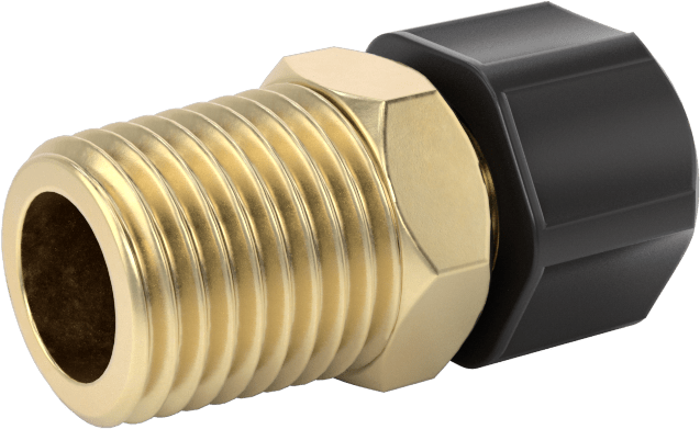 Hava için Vidalı Somunlu Dikenli Boru Bağlantı Elemanı, 6 mm Boru İç Çapı x 1/4 NPT Erkek için Düz Adaptör
