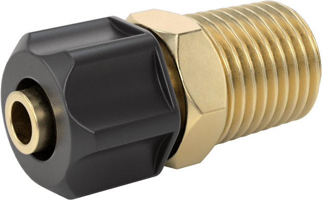 Hava için Vidalı Somunlu Dikenli Boru Bağlantı Elemanı, 6 mm Boru İç Çapı x 1/4 NPT Erkek için Düz Adaptör