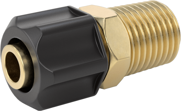 Hava için Vidalı Somunlu Dikenli Boru Bağlantı Elemanı, 8 mm Boru İç Çapı x 1/4 NPT Erkek için Düz Adaptör