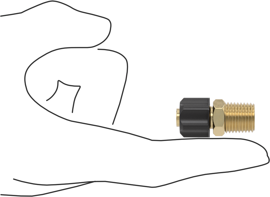 Hava için Vidalı Somunlu Dikenli Boru Bağlantı Elemanı, 8 mm Boru İç Çapı x 1/4 NPT Erkek için Düz Adaptör