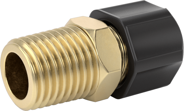 Hava için Vidalı Somunlu Dikenli Boru Bağlantı Elemanı, 8 mm Boru İç Çapı x 1/4 NPT Erkek için Düz Adaptör