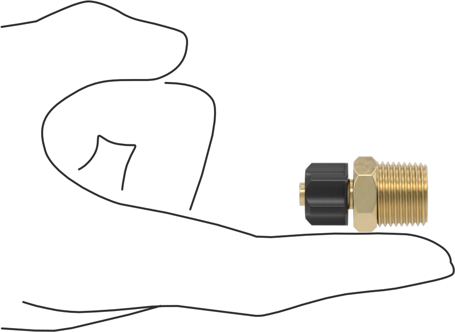 Hava için Vidalı Somunlu Dikenli Boru Bağlantı Elemanı, 6 mm İç Çaplı Boru x 3/8 NPT Erkek için Düz Adaptör