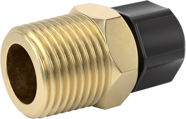 Hava için Vidalı Somunlu Dikenli Boru Bağlantı Elemanı, 6 mm İç Çaplı Boru x 3/8 NPT Erkek için Düz Adaptör