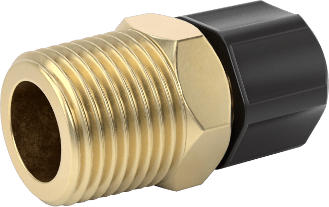 Hava için Vidalı Somunlu Dikenli Boru Bağlantı Elemanı, 8 mm Boru İç Çapı x 3/8 NPT Erkek için Düz Adaptör