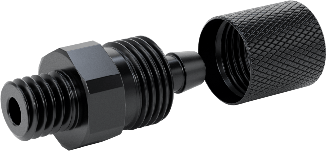 Hava için Vidalı Somunlu Dikenli Boru Bağlantı Elemanı, 3 mm Boru İç Çapı için Düz Adaptör, M5 x 0,8 mm Erkek