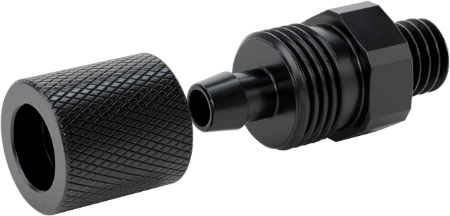 Hava için Vidalı Somunlu Dikenli Boru Bağlantı Elemanı, 3 mm Boru İç Çapı için Düz Adaptör, M5 x 0,8 mm Erkek
