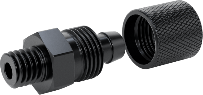 Hava için Vidalı Somunlu Dikenli Boru Bağlantı Elemanı, 4 mm Boru İç Çapı için Düz Adaptör, M5 x 0,8 mm Erkek