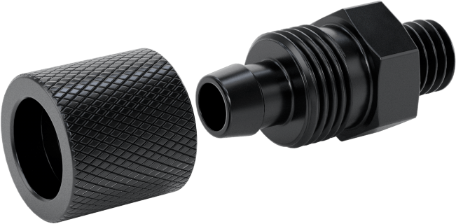 Hava için Vidalı Somunlu Dikenli Boru Bağlantı Elemanı, 4 mm Boru İç Çapı için Düz Adaptör, M5 x 0,8 mm Erkek